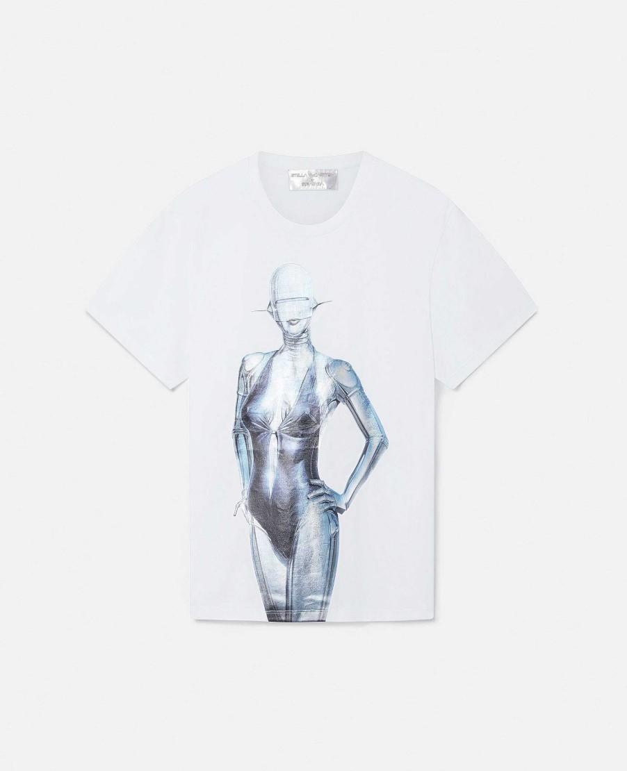 Unisex Stella McCartney T-Shirts | Sexy Robot Oversized Organic Cotton T-Shirt