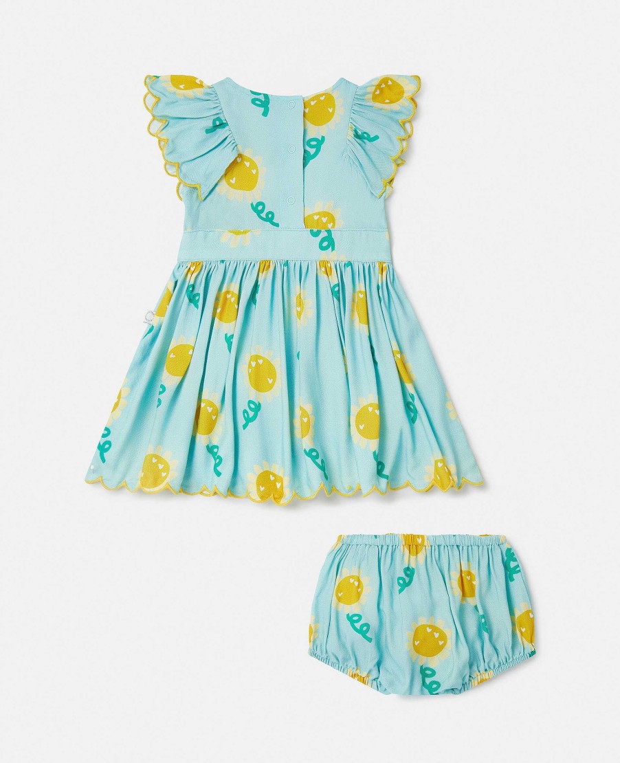 Kids Stella McCartney Baby Girls | Sunflower Print Sleeveless Dress And Bloomers Set