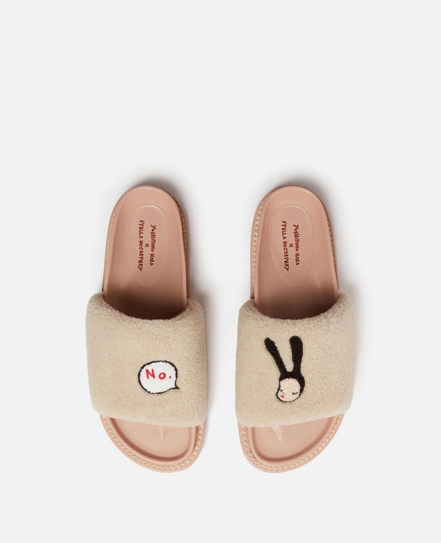 Unisex Stella McCartney Shoes | Signature Little Black Bunny Slides Mens'