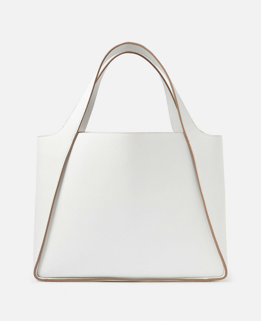 Women Stella McCartney Logo Bag | Logo Grainy Alter Mat Tote Bag