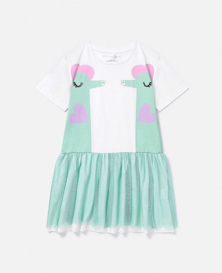 Kids Stella McCartney Dresses And All-In-Ones | Double Seahorse Print T-Shirt Dress