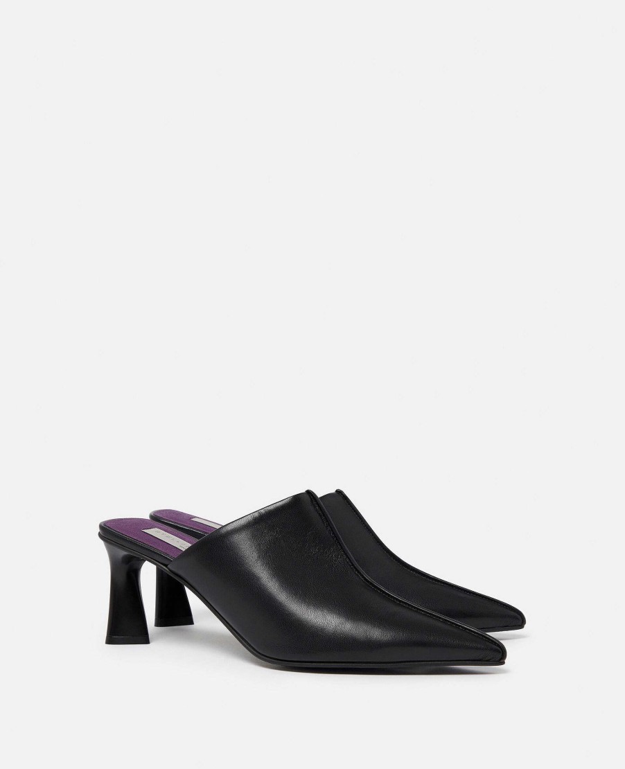 Women Stella McCartney Heels | Elsa Pointed Toe Mule Kitten Heels