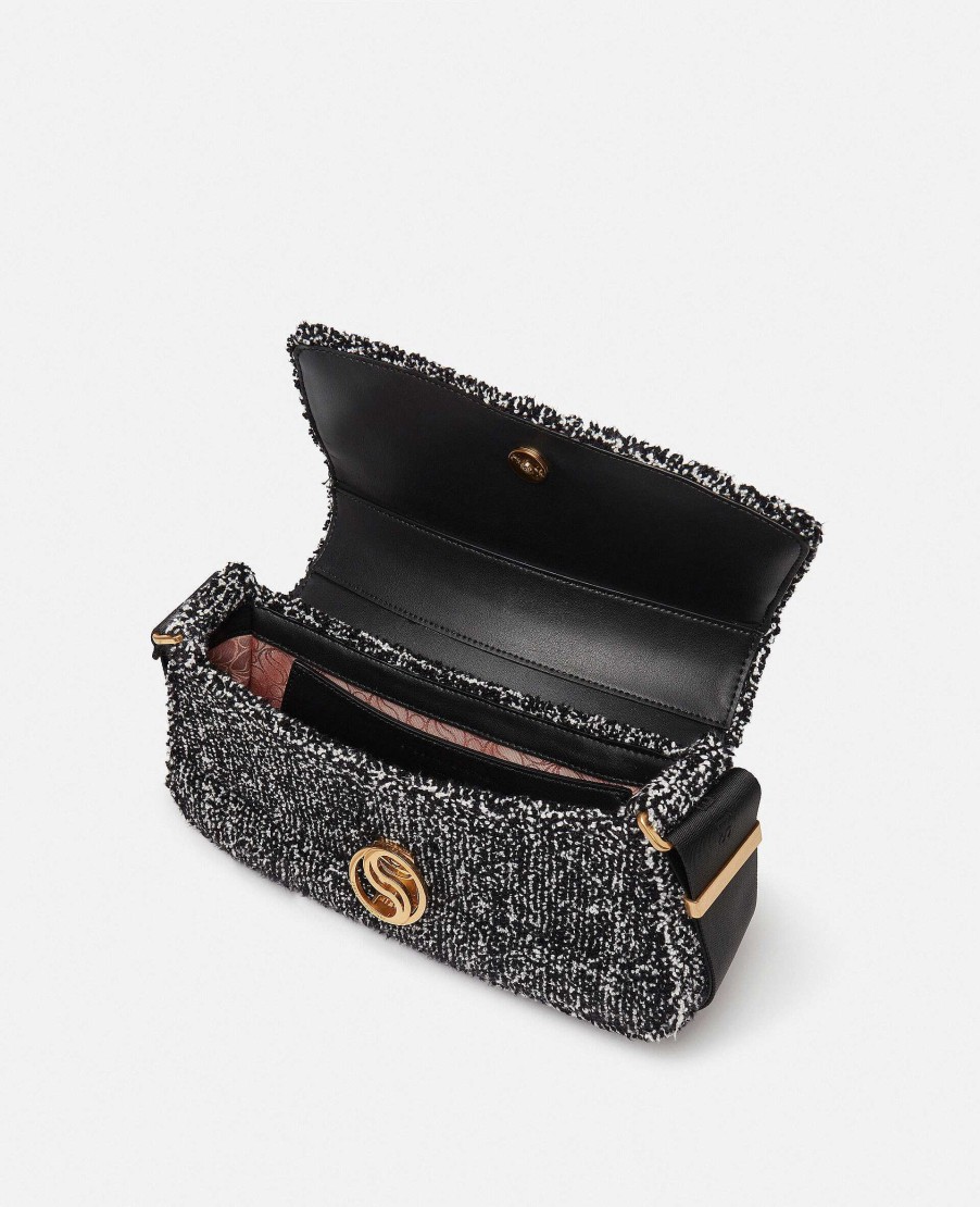 Women Stella McCartney Mini Bags And Clutches | S-Wave Padded Tweed Shoulder Bag