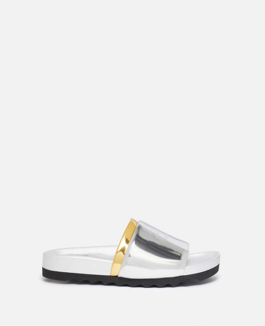 Unisex Stella McCartney Shoes | Double-Chromatic Slide-On Sandals