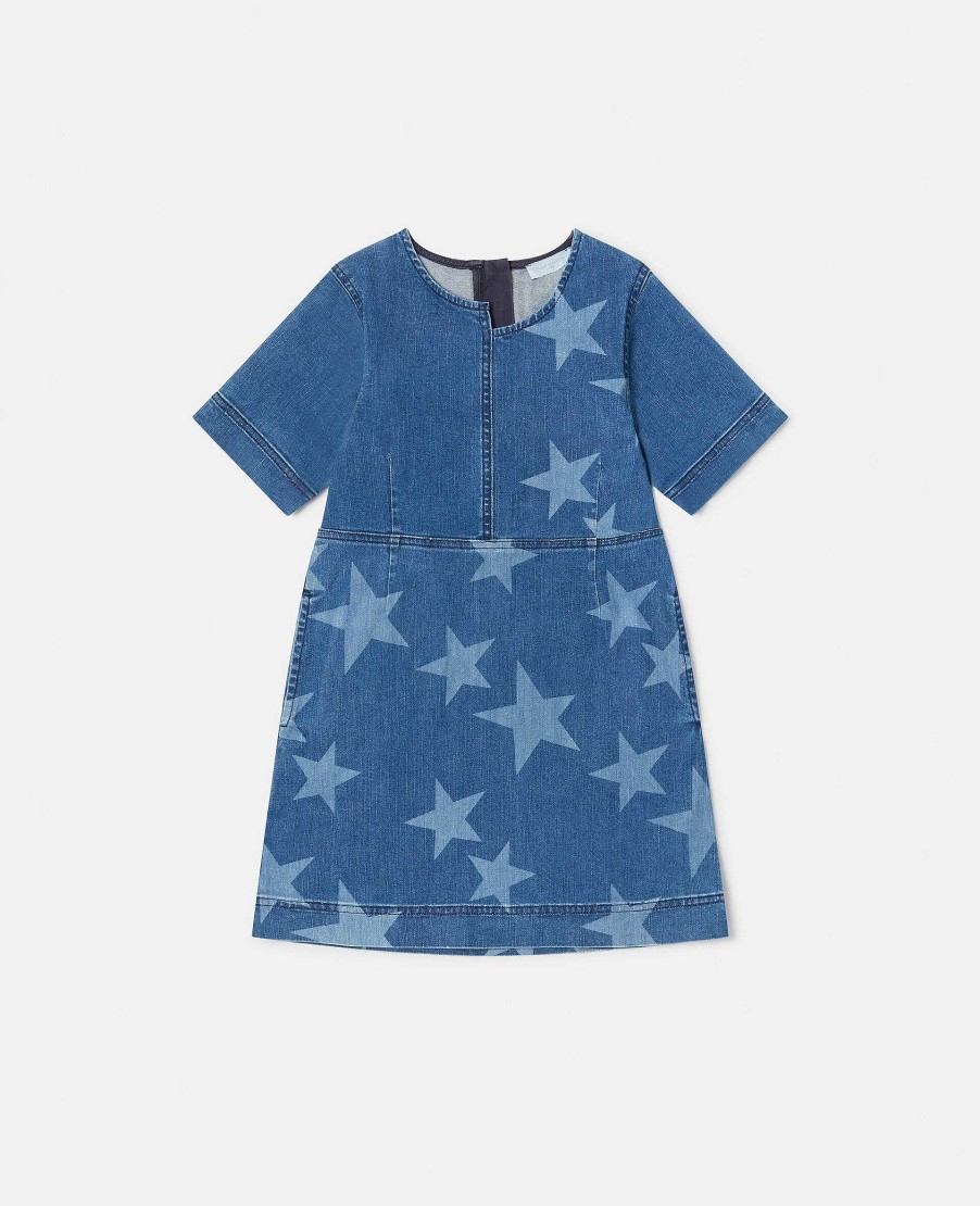 Kids Stella McCartney Dresses And All-In-Ones | Star Print Denim Dress