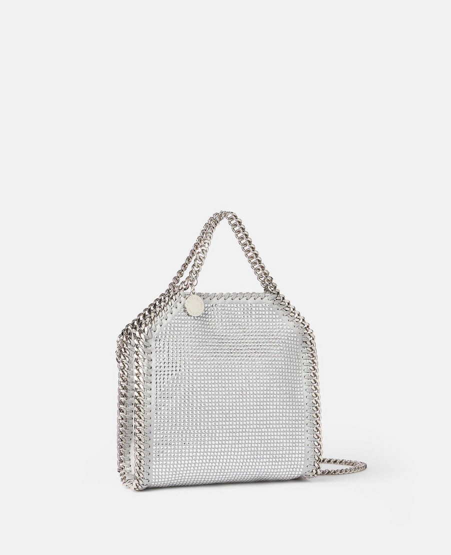 Women Stella McCartney Crossbody Bags | Falabella Crystal Mesh Mini Tote Bag