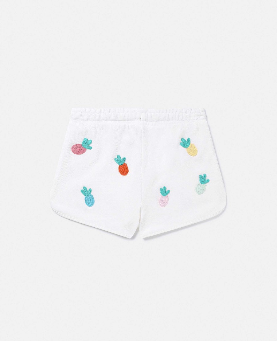 Kids Stella McCartney Trousers And Skirts | Fruit Crochet Jersey Shorts