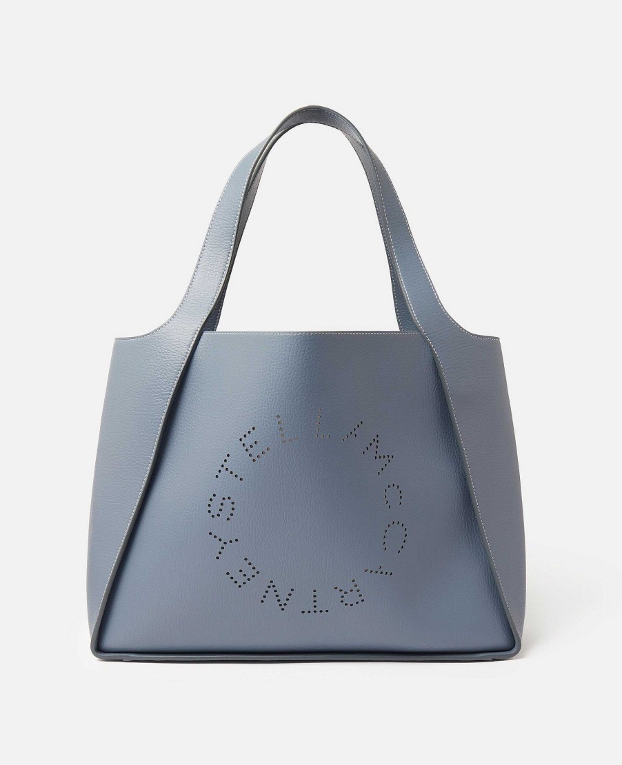 Women Stella McCartney Logo Bag | Logo Grainy Alter Mat Tote Bag