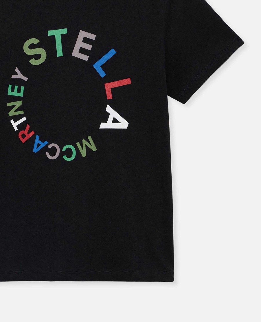 Kids Stella McCartney T-Shirts And Sweatshirt | Circular Logo Embroidery T-Shirt