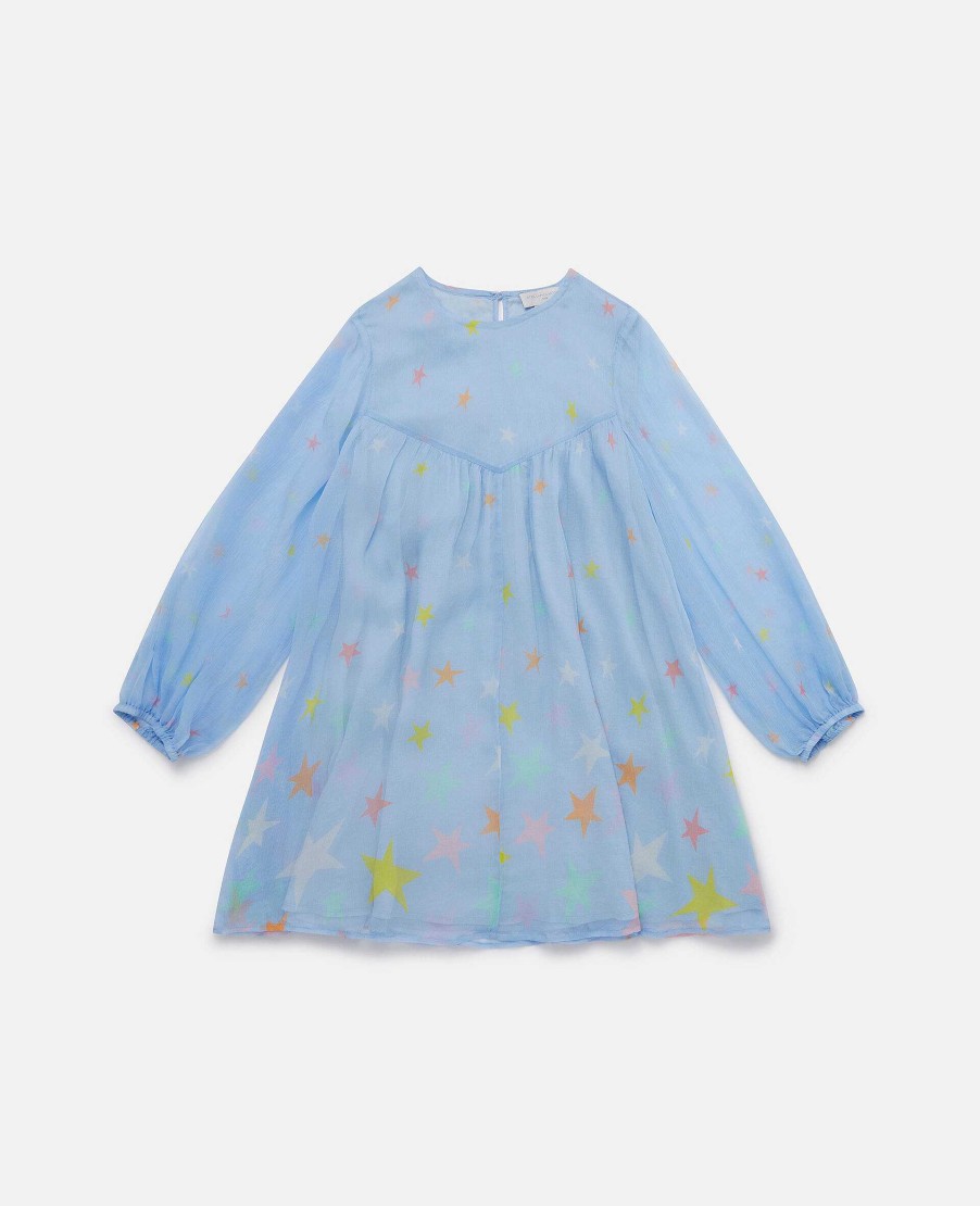 Kids Stella McCartney Dresses And All-In-Ones | Star Print Silk Dress