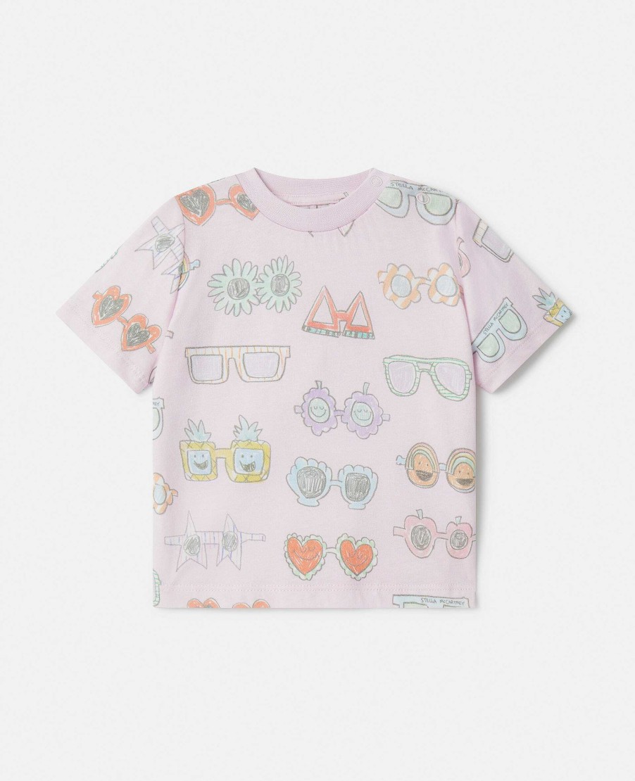 Kids Stella McCartney Baby Girls | Sunglasses Doodle Print T-Shirt