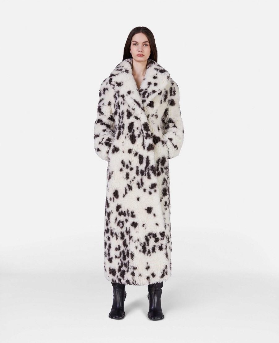 Women Stella McCartney Coats And Jackets | Appaloosa Print Long Teddy Coat