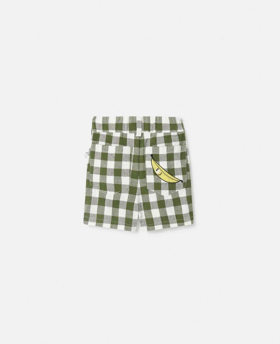 Kids Stella McCartney Trousers And Shorts | Veggie Embroidery Gingham Shirt