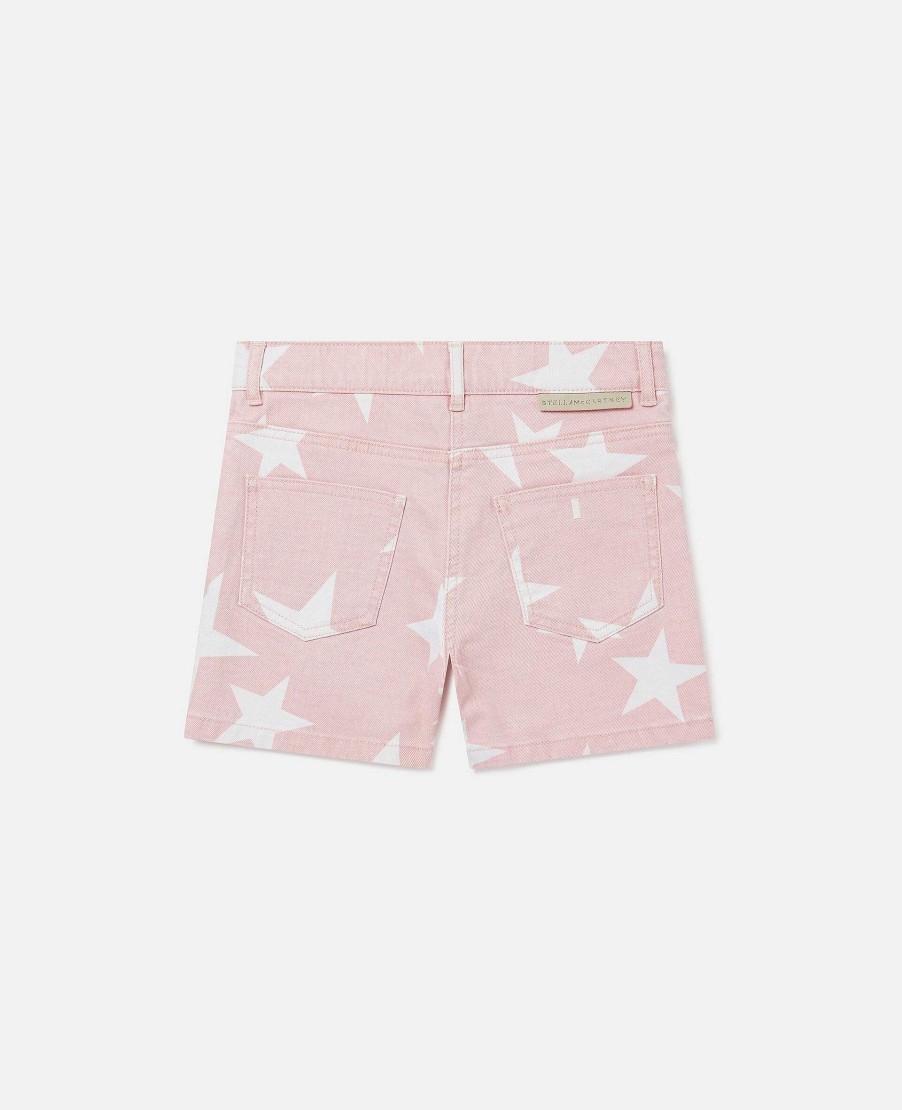 Kids Stella McCartney Trousers And Skirts | Star Print Denim Shorts