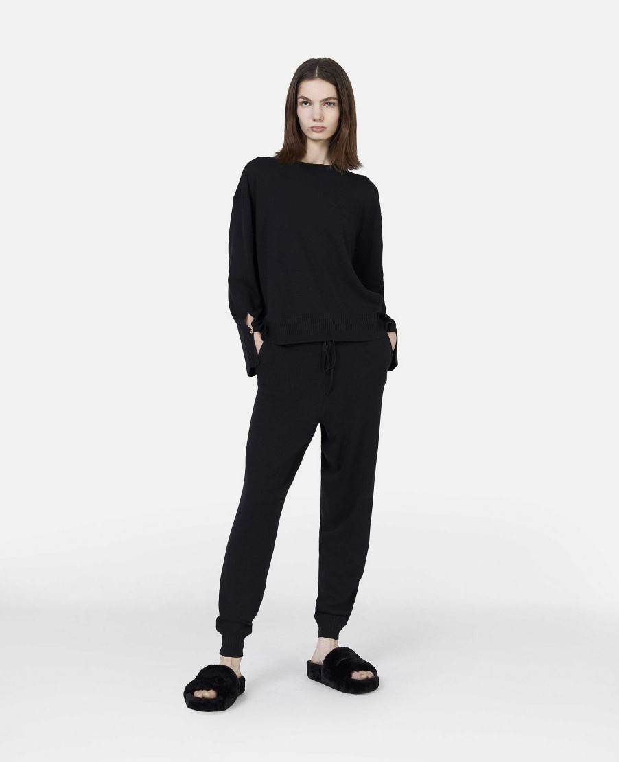 Women Stella McCartney Trousers And Shorts | Stella Iconics Fine Knit Cuffed Trousers