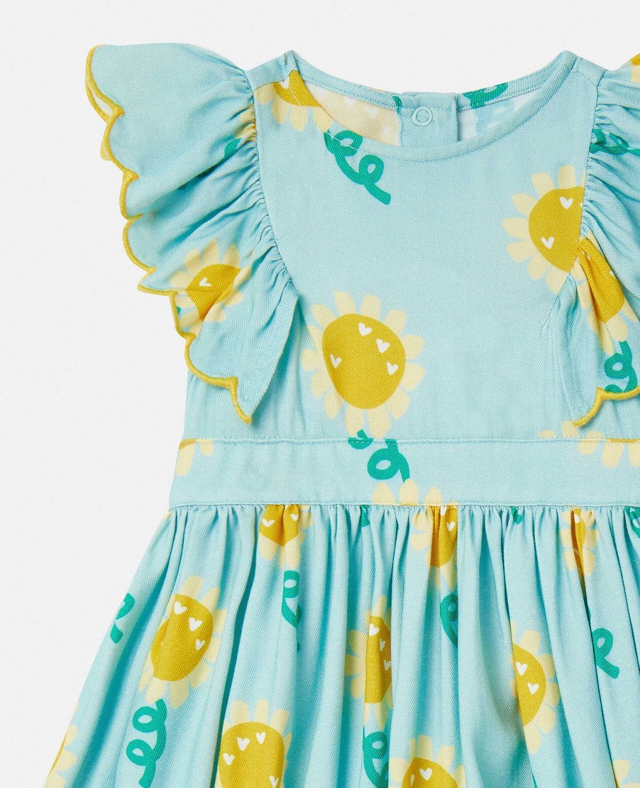 Kids Stella McCartney Baby Girls | Sunflower Print Sleeveless Dress And Bloomers Set