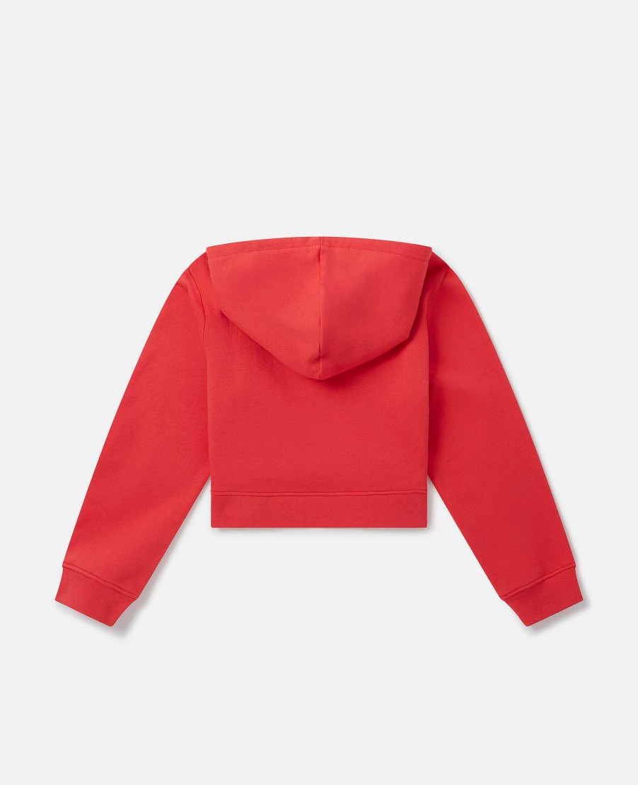 Kids Stella McCartney Jumpers And Cardigans | Circular Logo Cropped Hoodie