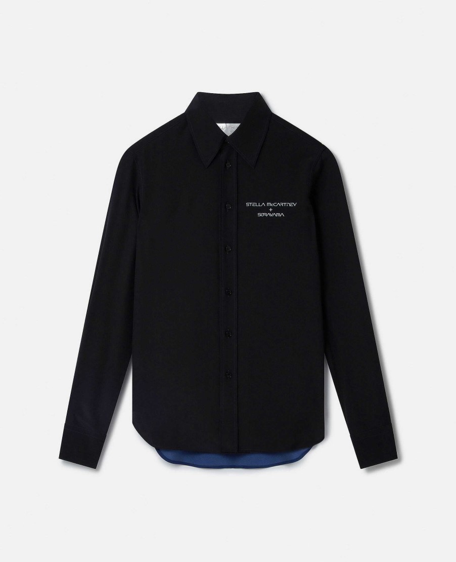 Unisex Stella McCartney Shirts | Sexy Robot Graphic Crepe De Chine Pyjama Shirt