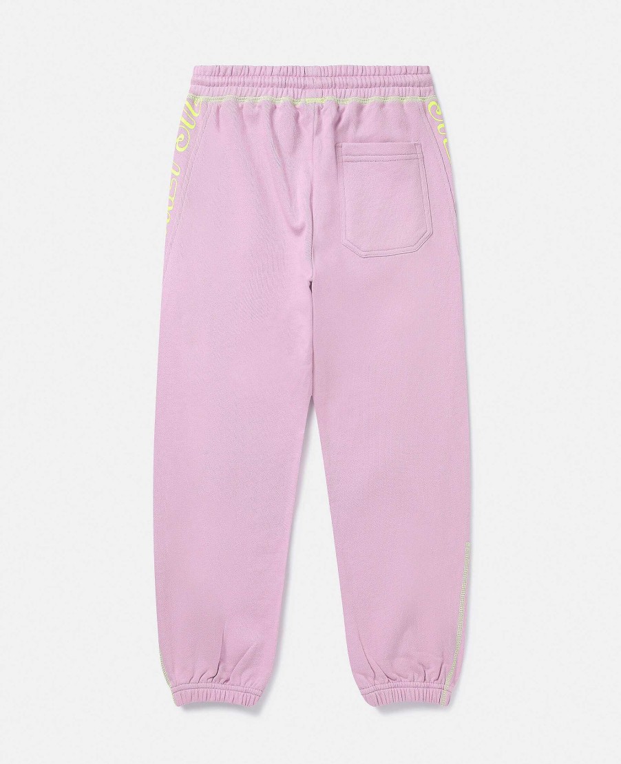 Kids Stella McCartney Trousers And Skirts | Smc Neon Trim Joggers