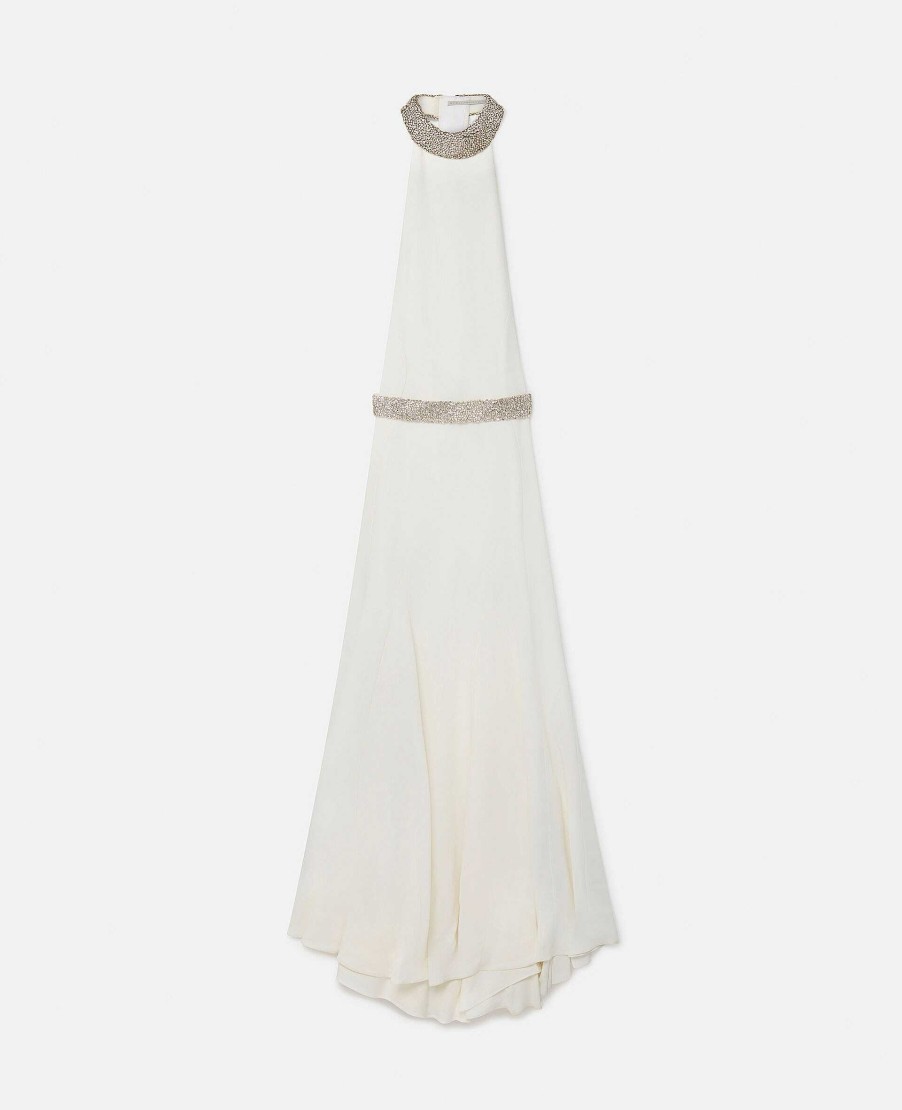 Women Stella McCartney Dresses | Crystal Halterneck Bridal Gown