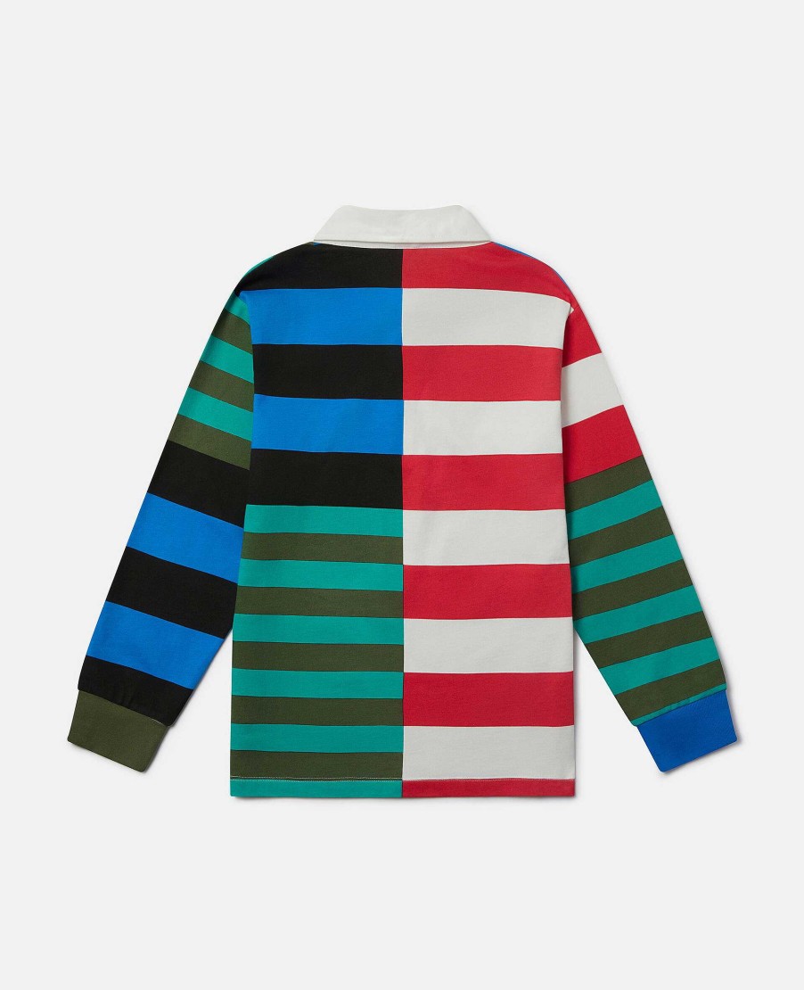 Kids Stella McCartney Cardigans And Jumpers | Variegated Stripe Rugby Top