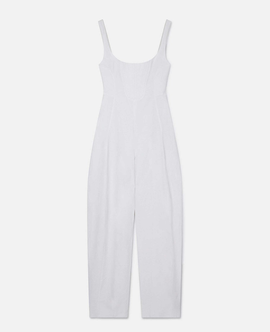 Women Stella McCartney All-In-Ones | Linen-Cotton Corset Jumpsuit