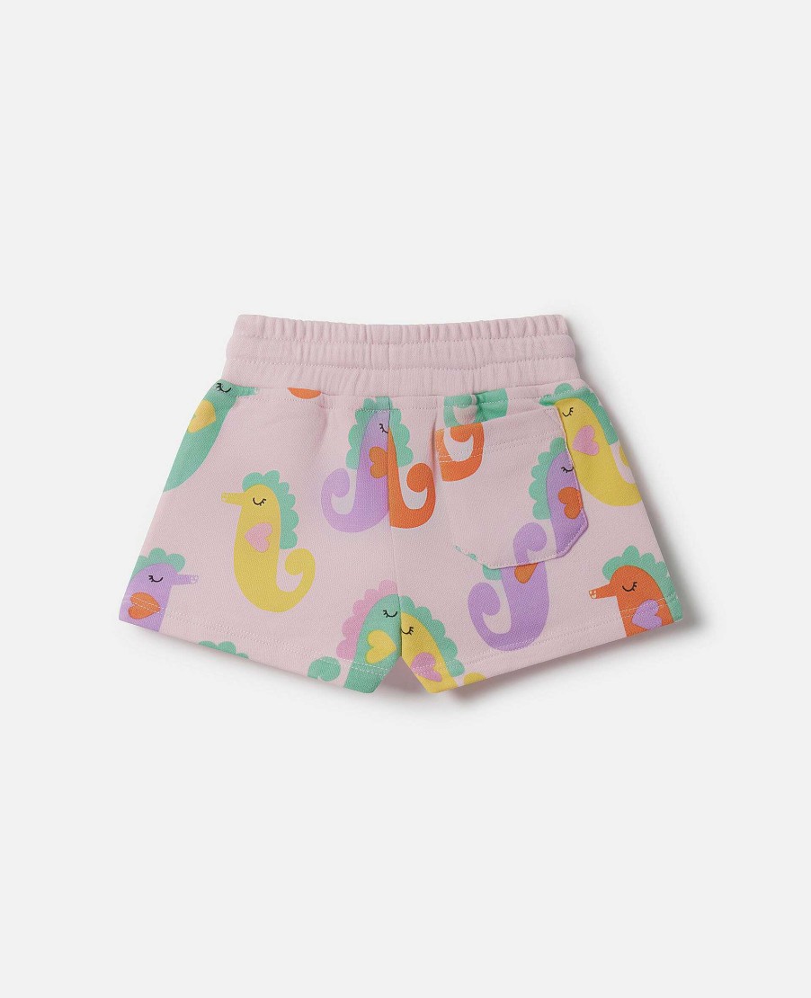 Kids Stella McCartney Baby Girls | Seahorse Print Shorts