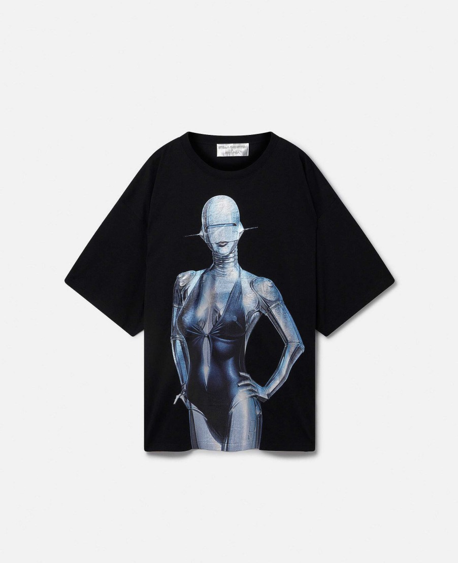 Unisex Stella McCartney T-Shirts | Sexy Robot Oversized Organic Cotton T-Shirt