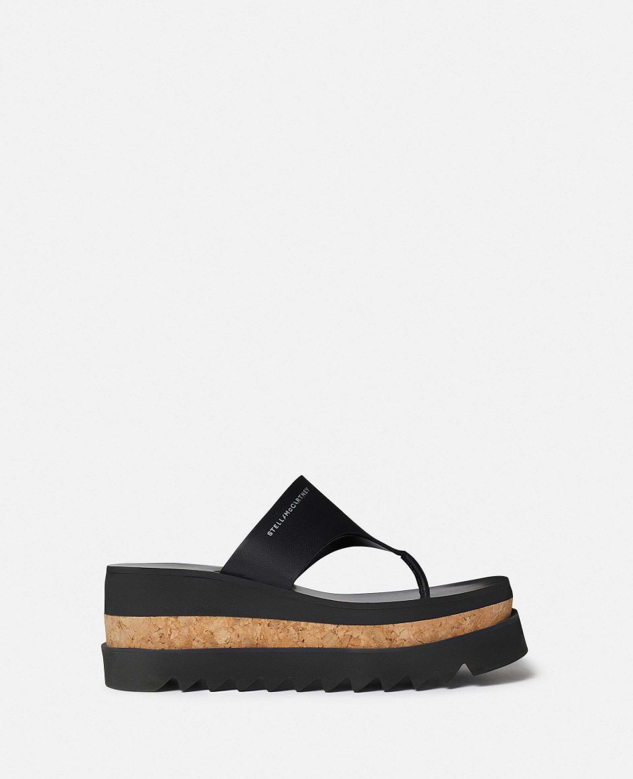 Women Stella McCartney Wedges | Sneak-Elyse Platform Thong Sandals