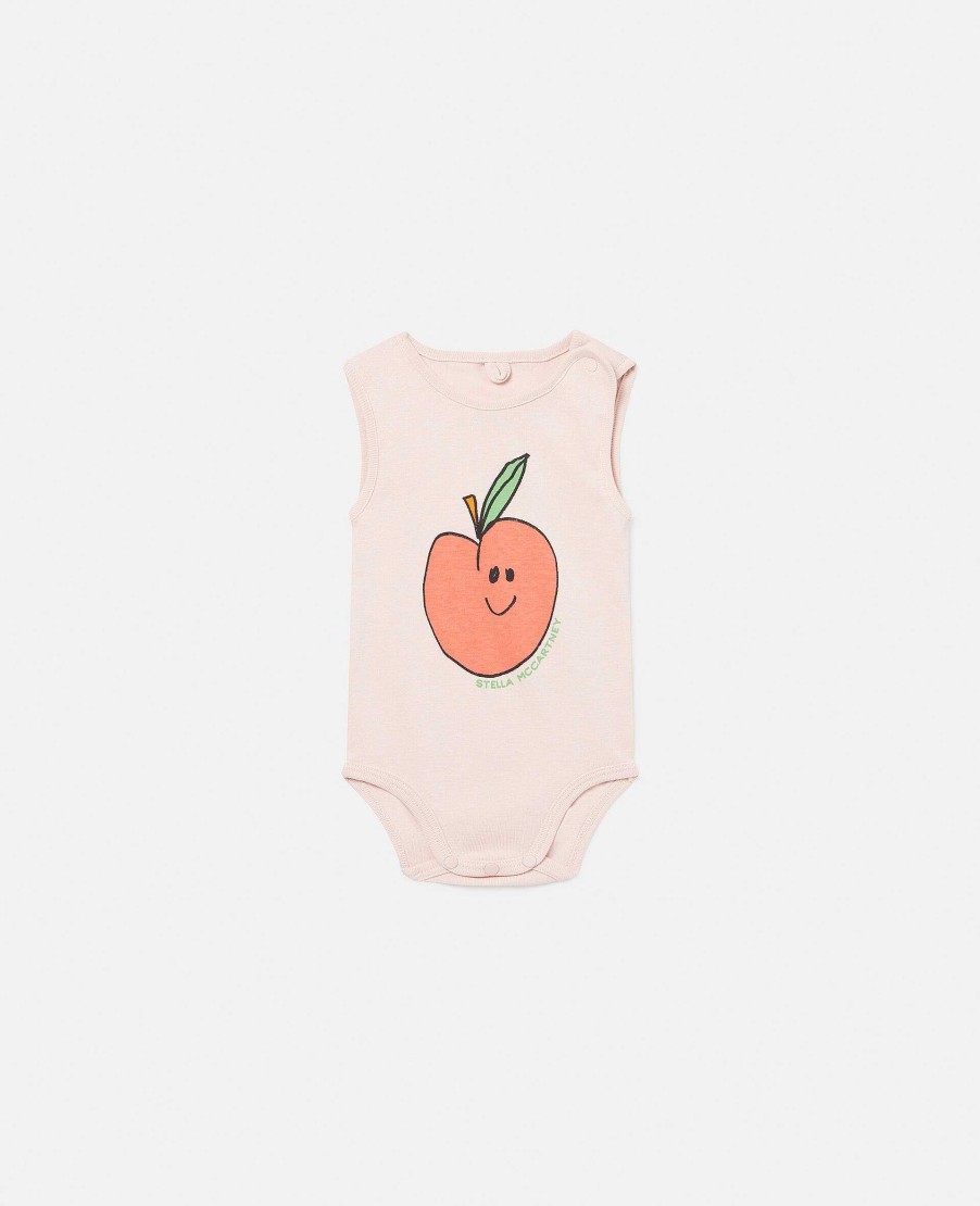 Kids Stella McCartney Baby Girls | Apple Motif Knitted Bodysuit