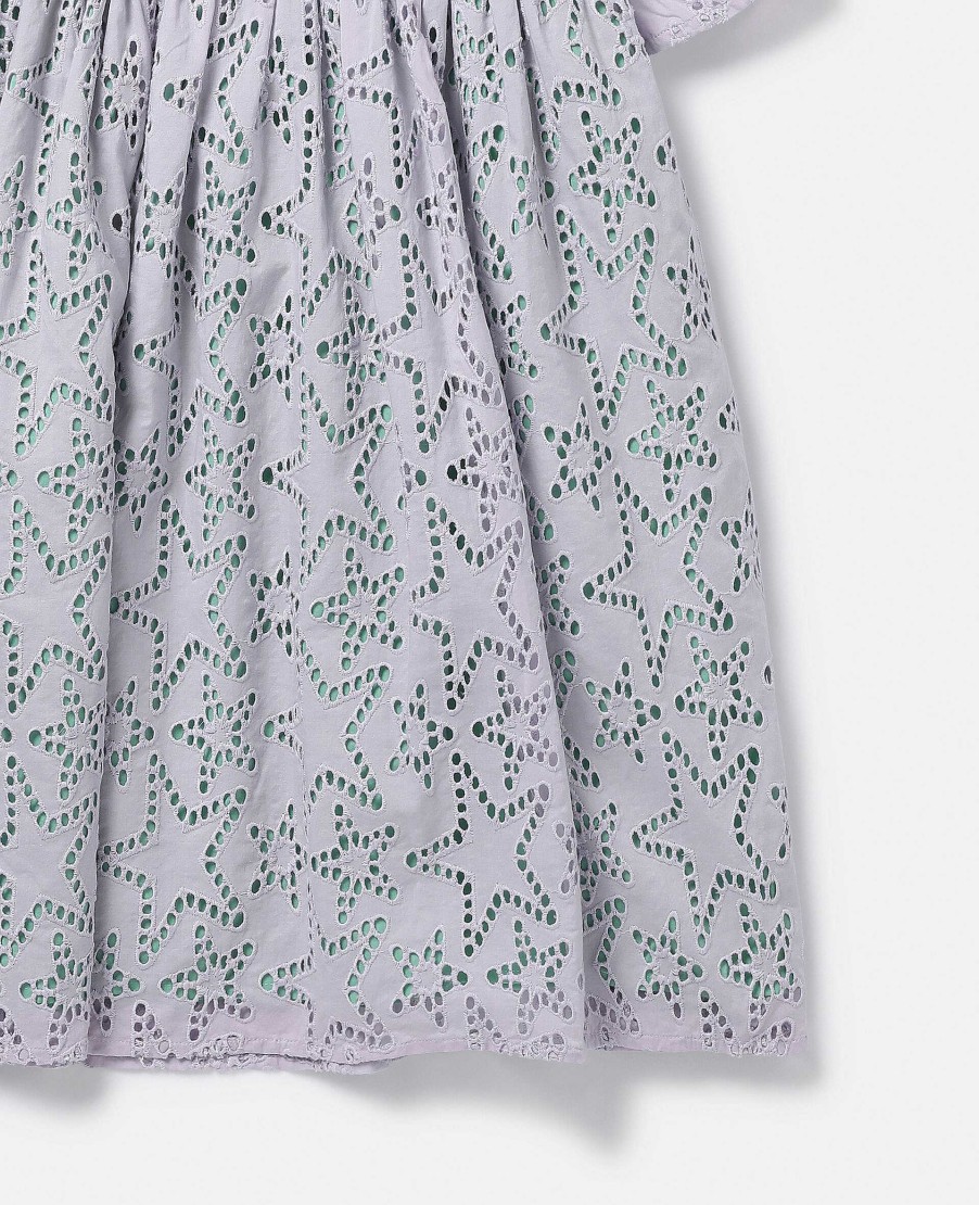 Kids Stella McCartney Dresses And All-In-Ones | Star Broderie Anglaise Angel Sleeve Dress