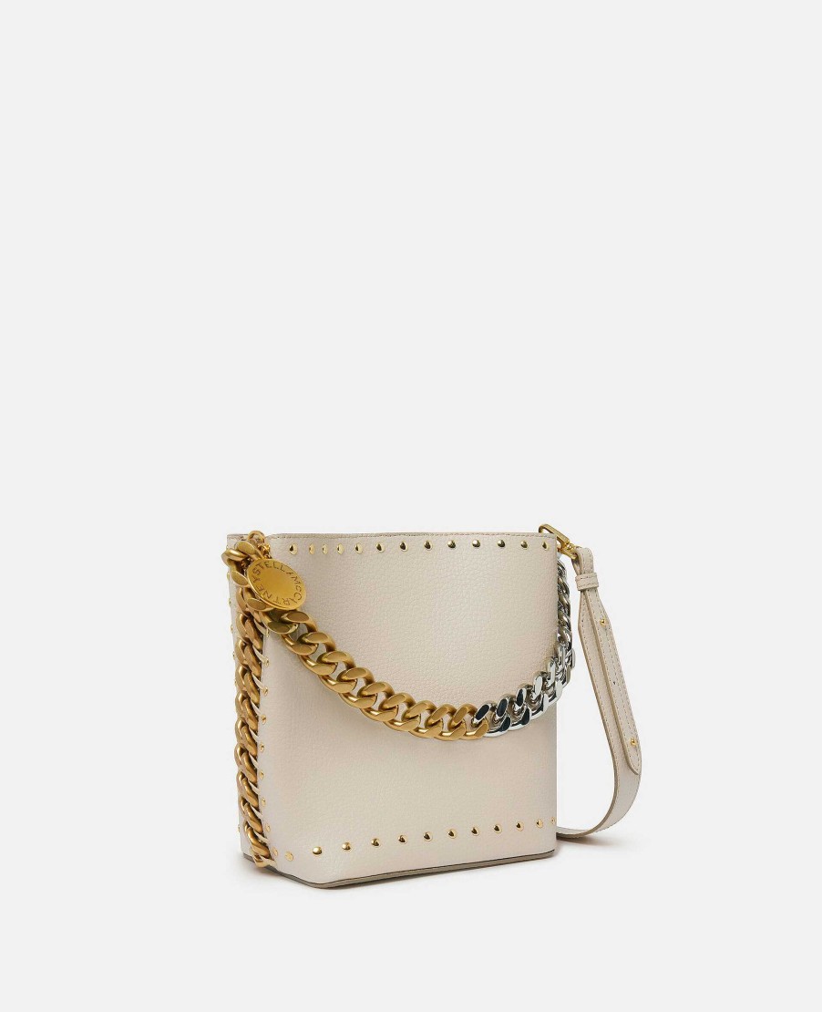 Women Stella McCartney Frayme Bag | Frayme Studded Grainy Alter Mat Bucket Bag