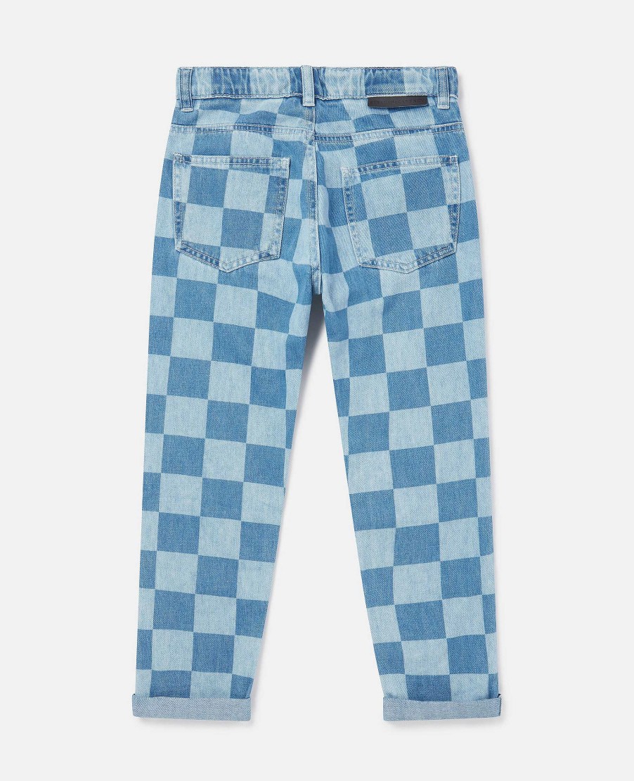 Kids Stella McCartney Trousers And Shorts | Checkerboard Print Jeans