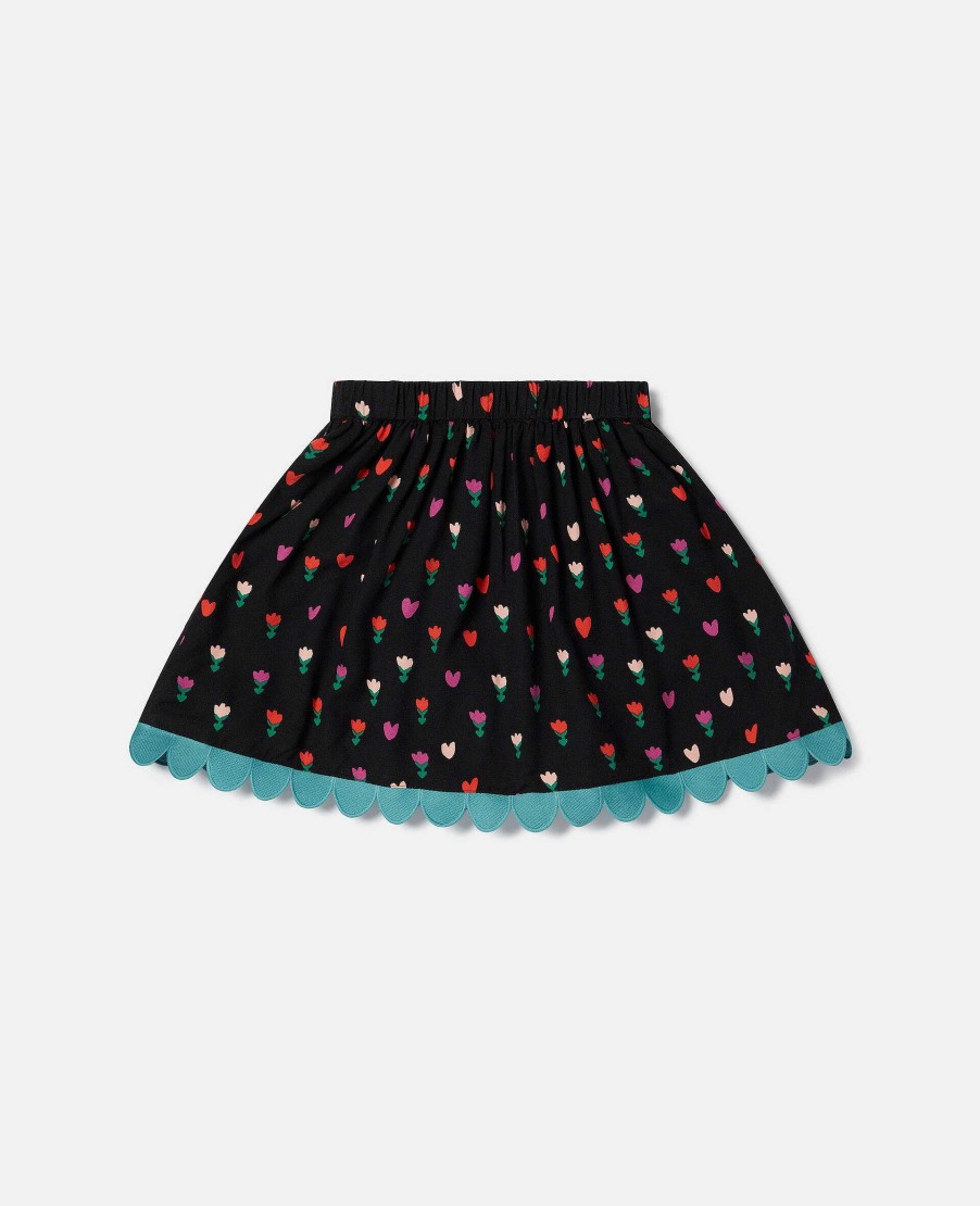 Kids Stella McCartney Trousers And Skirts | Tulip Print Skater Skirt