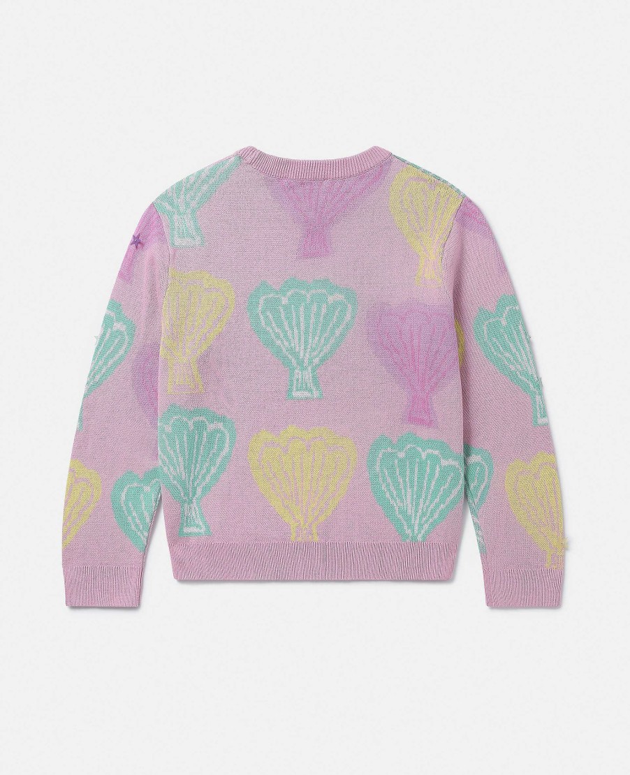 Kids Stella McCartney Jumpers And Cardigans | Seashell Jacquard Knit Jumper