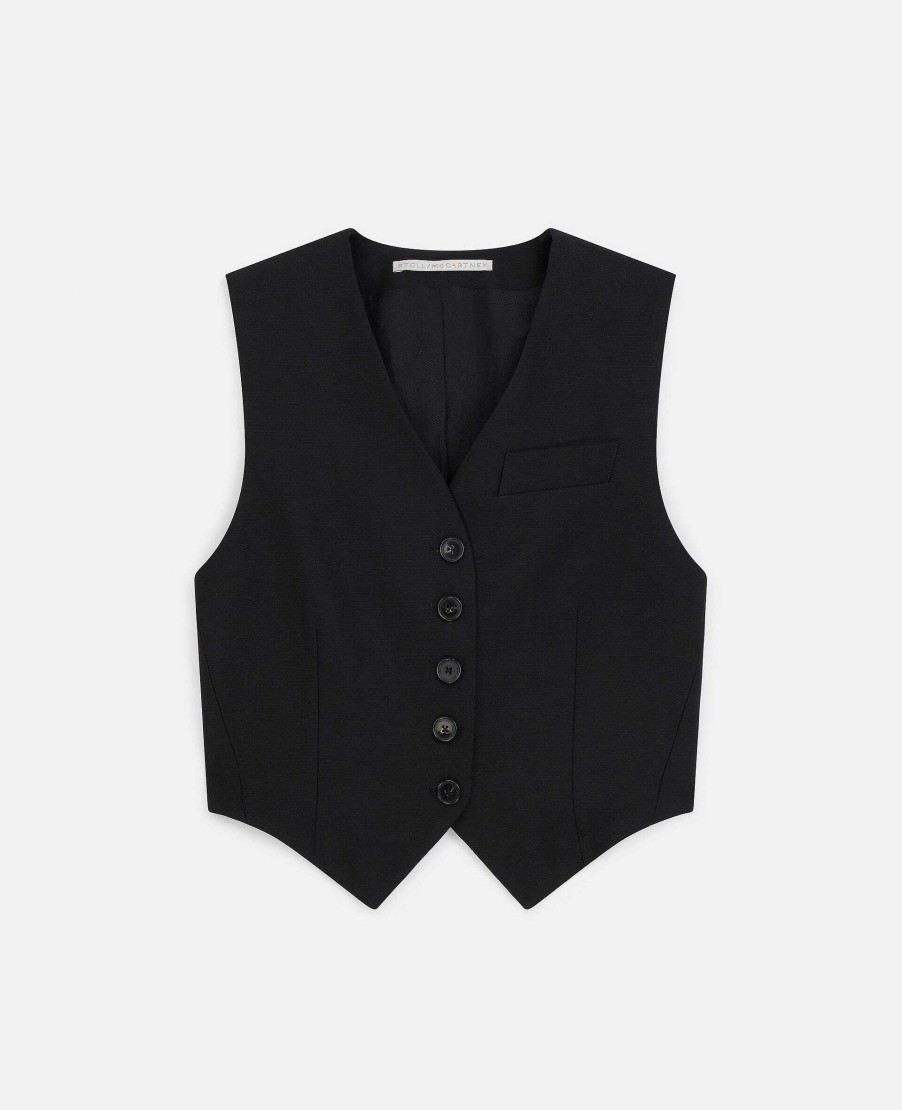 Women Stella McCartney Coats And Jackets | Cropped Waistcoat