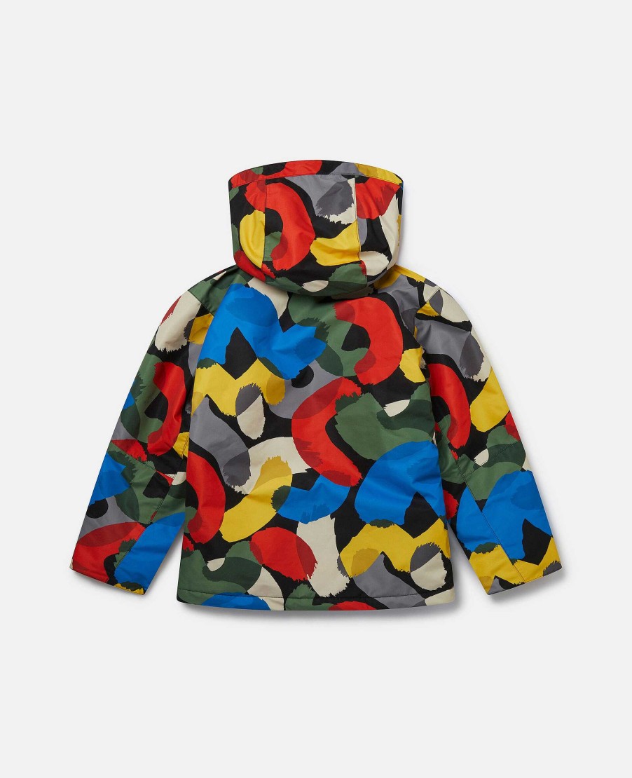 Kids Stella McCartney Outerwear | Colour Pop Smudge Print Hooded Jacket