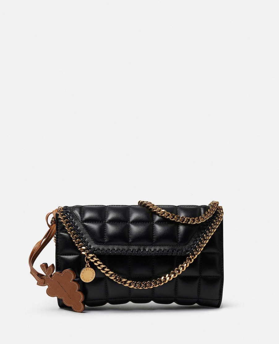 Women Stella McCartney Crossbody Bags | Falabella Square Quilted Wallet Crossbody Bag