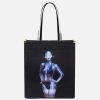 Unisex Stella McCartney Bags | Sexy Robot Graphic Organic Cotton Canvas Tote Bag