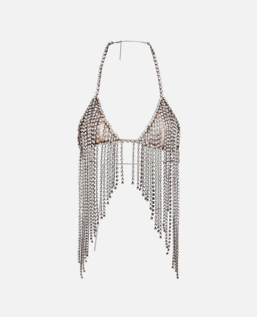 Women Stella McCartney Shirts And Tops | Crystal Fringed Bra