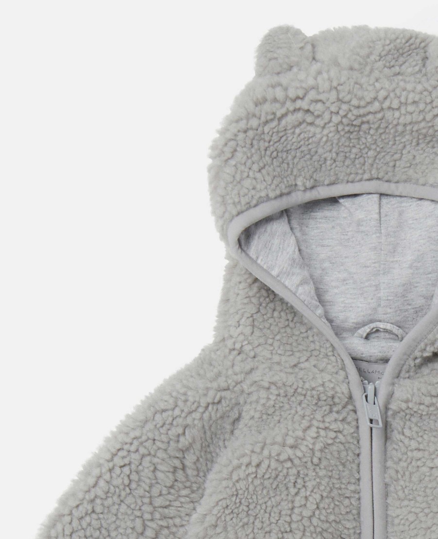 Kids Stella McCartney Baby Boys | Bear Ear Hooded Fleece Jacket