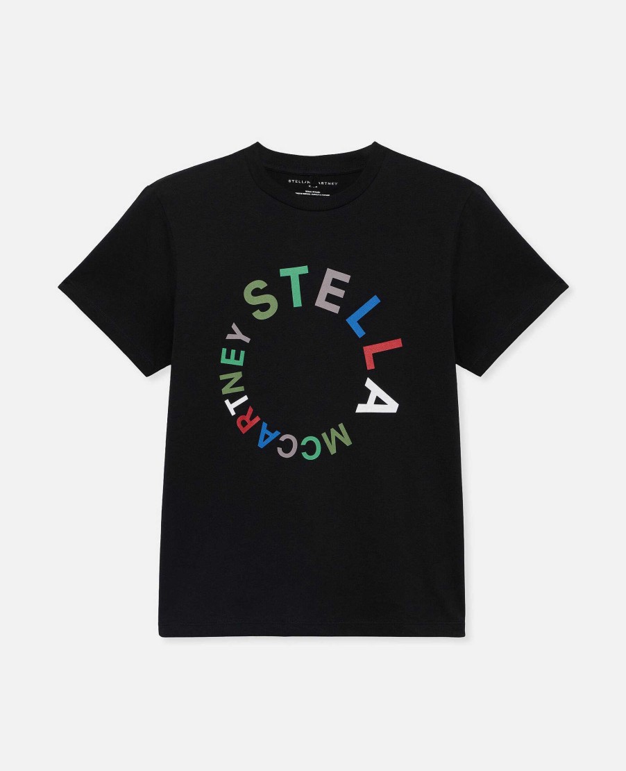 Kids Stella McCartney T-Shirts And Sweatshirt | Circular Logo Embroidery T-Shirt