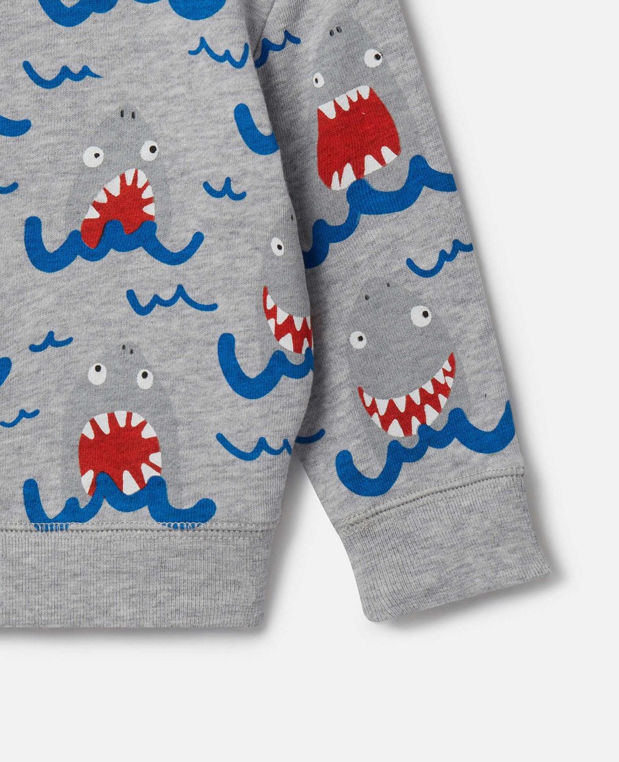 Kids Stella McCartney Baby Boys | Shark Print Sweatshirt