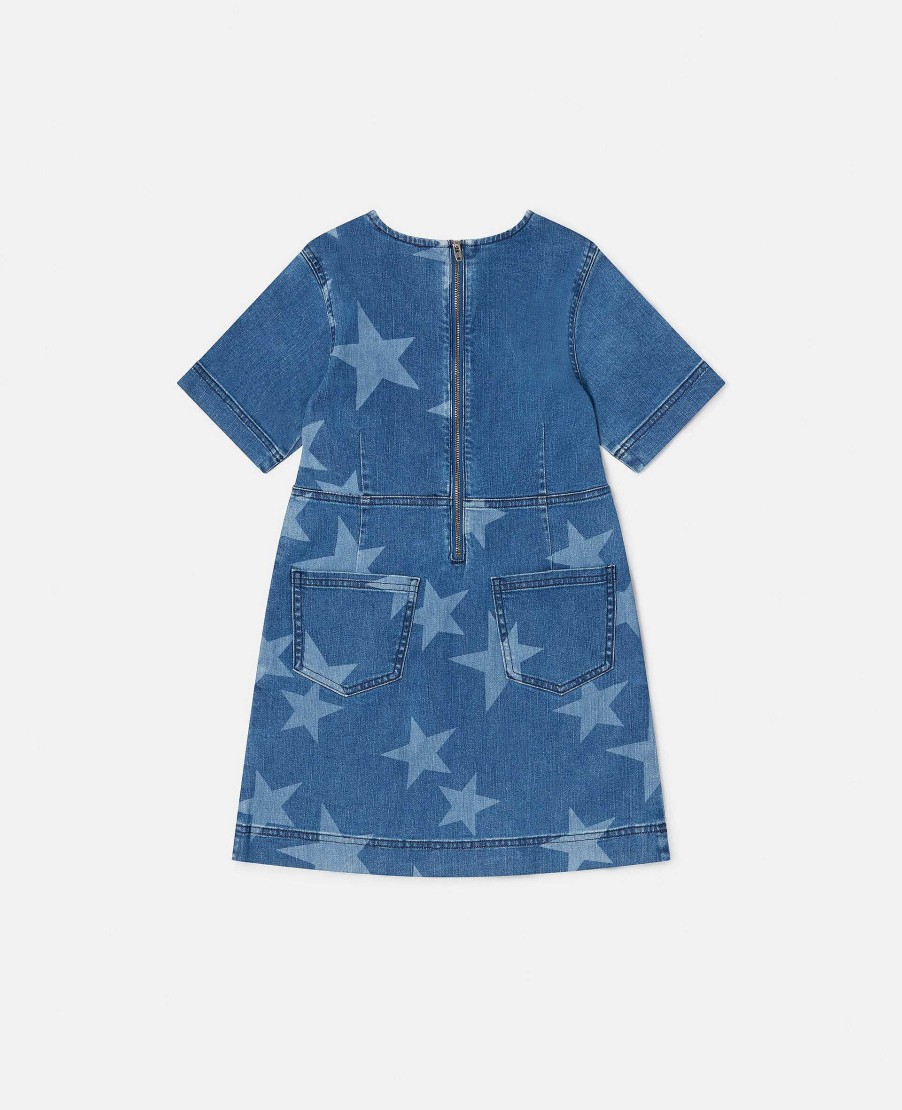 Kids Stella McCartney Dresses And All-In-Ones | Star Print Denim Dress