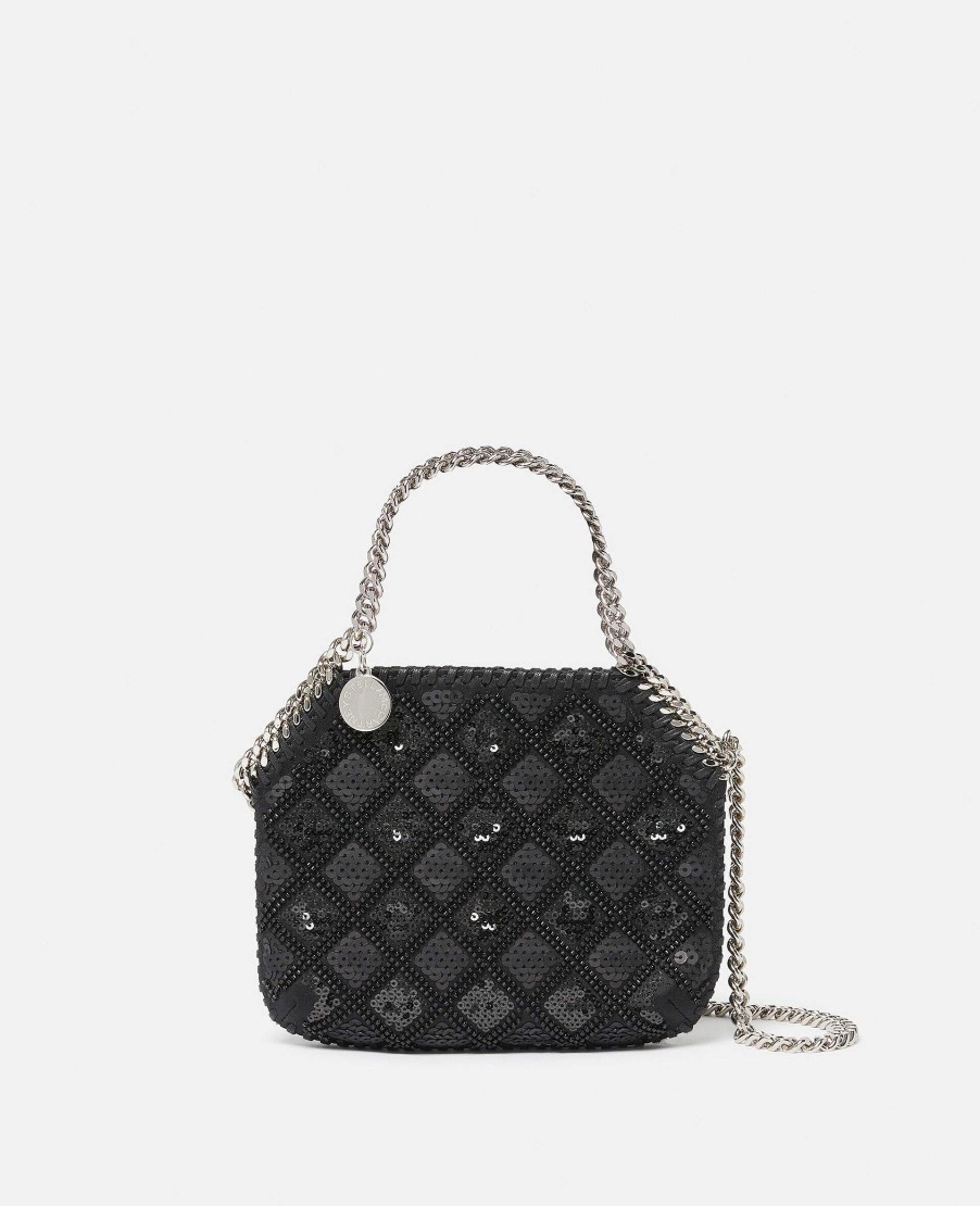 Women Stella McCartney Iconic Falabella | Falabella Checked Sequin Embroidery Evening Tote Bag