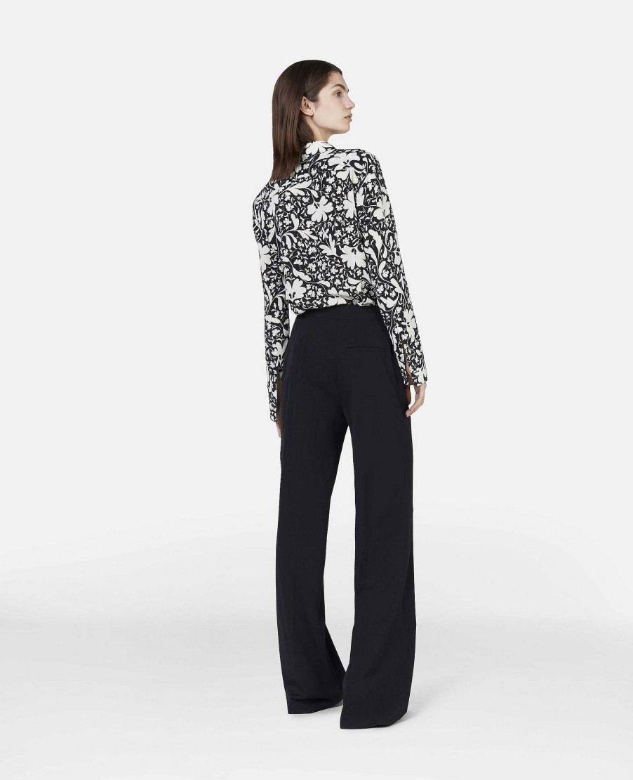 Women Stella McCartney Trousers And Shorts | Wool Flannel Tailored Trousers