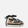 Women Stella McCartney Wedges | Gaia Moth Embroidery Platform Espadrilles