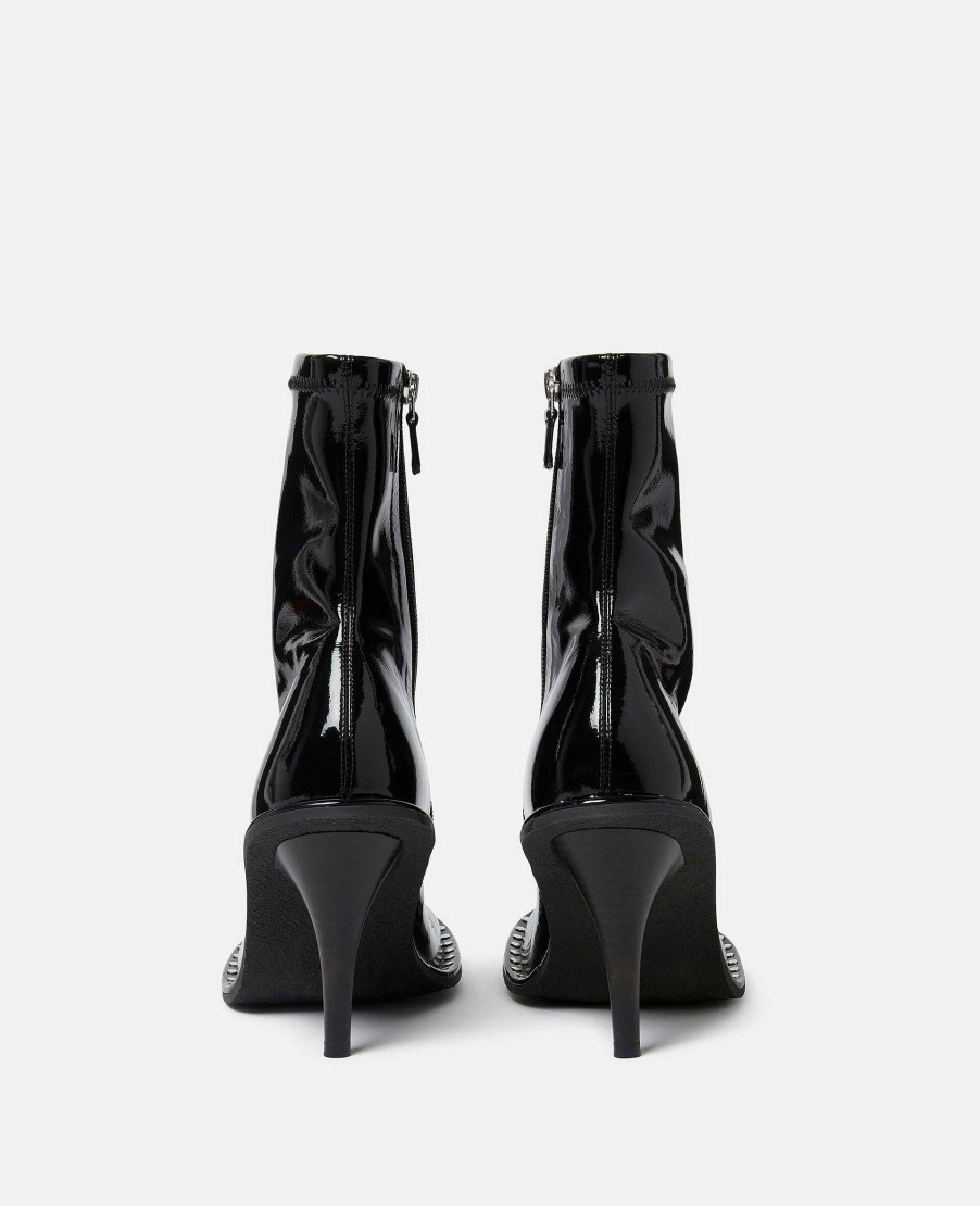 Women Stella McCartney Heels | Ryder Lacquered Stiletto Ankle Boots