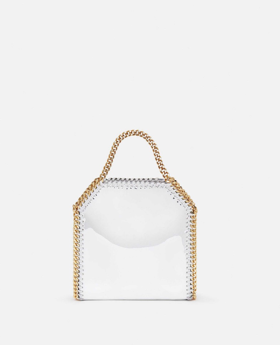 Unisex Stella McCartney Bags | Falabella Mirrored Chrome-Finish Tote Bag