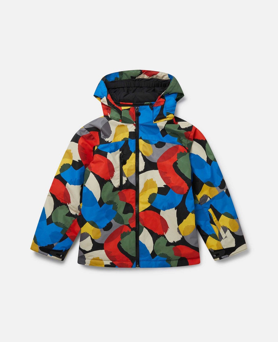 Kids Stella McCartney Outerwear | Colour Pop Smudge Print Hooded Jacket